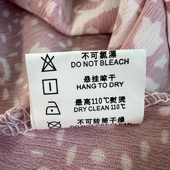 *NWT* MIHOLL Womens Size Small Pink White Blouse Long‎ Sleeve - Picture 8 of 10